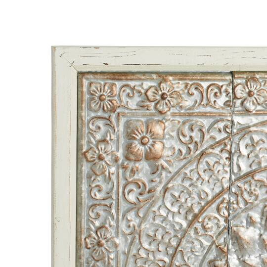 34" Brown Iron Rustic Wall Décor